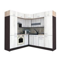 Bucatarie de Colt BIG GENA NEW DR. 210-230, Wenge / Decor K010
